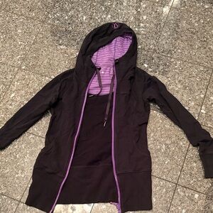 lululemon athletica Black and Purple long zip up